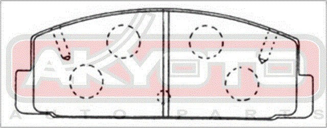 Колодки тормозные дисковые AKD-1076 AKYOTO