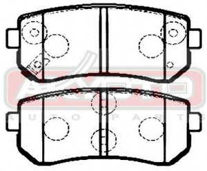 Колодки тормозные дисковые AKD-0436 AKYOTO