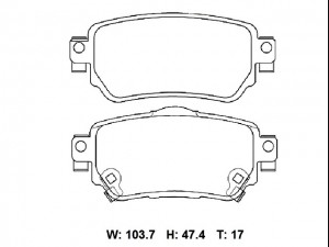 Колодки тормозные дисковые SN255 ADVICS