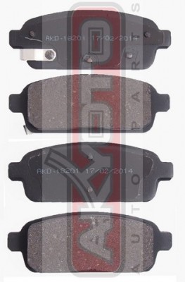 Колодки тормозные дисковые AKD-18201 AKYOTO