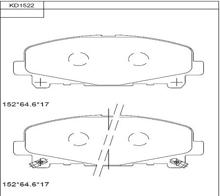 Колодки тормозные дисковые KD1522 ASIMCO