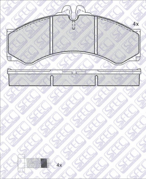 Колодки тормозные дисковые BP001046 AUTOSFEC