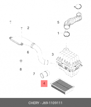 Фильтр воздушный J691109111 CHERY