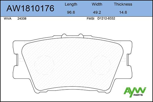 Колодки тормозные дисковые AW1810176 AYWI PARTS