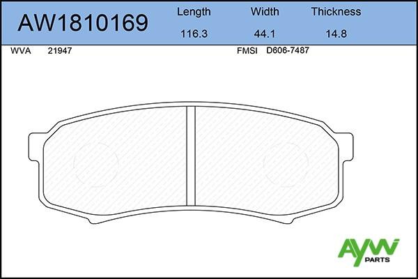 Колодки тормозные дисковые AW1810169 AYWI PARTS