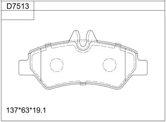 Колодки тормозные дисковые KD7513 ASIMCO