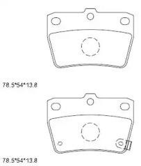 Колодки тормозные дисковые KD2637 ASIMCO