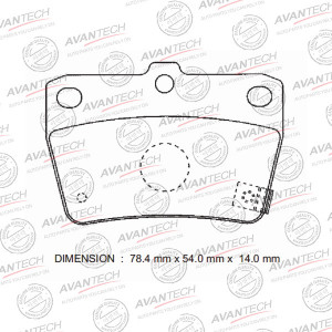 Колодки тормозные дисковые AV444 AVANTECH