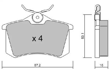 Колодки тормозные дисковые BPRE2001 AISIN